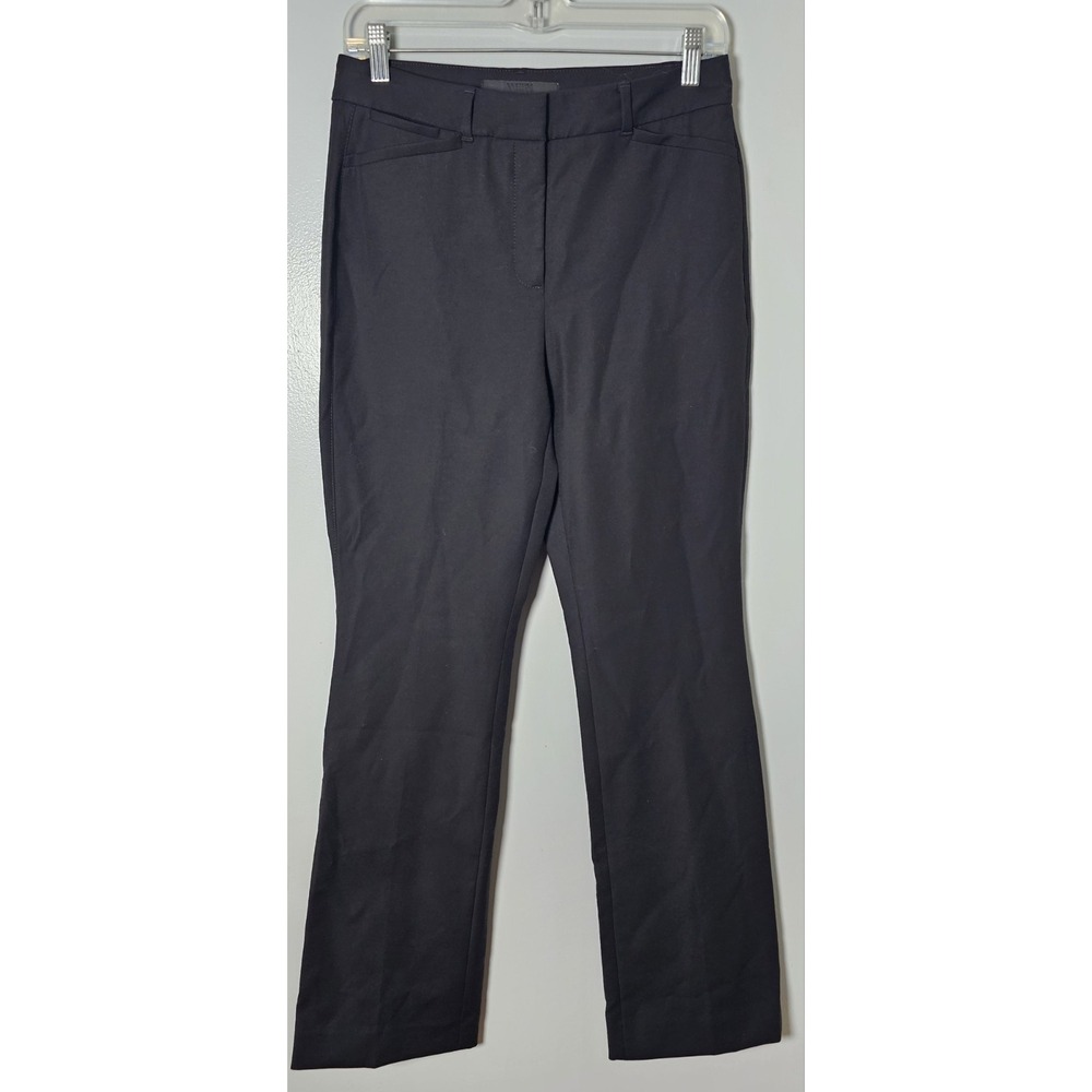 White House Black Market Ines Slim Boot Leg Stretch Black Pants Size 4R  NWT